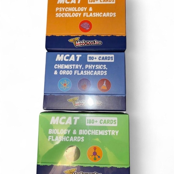 MCAT Flashcards Set by - Orange, Blue, Green